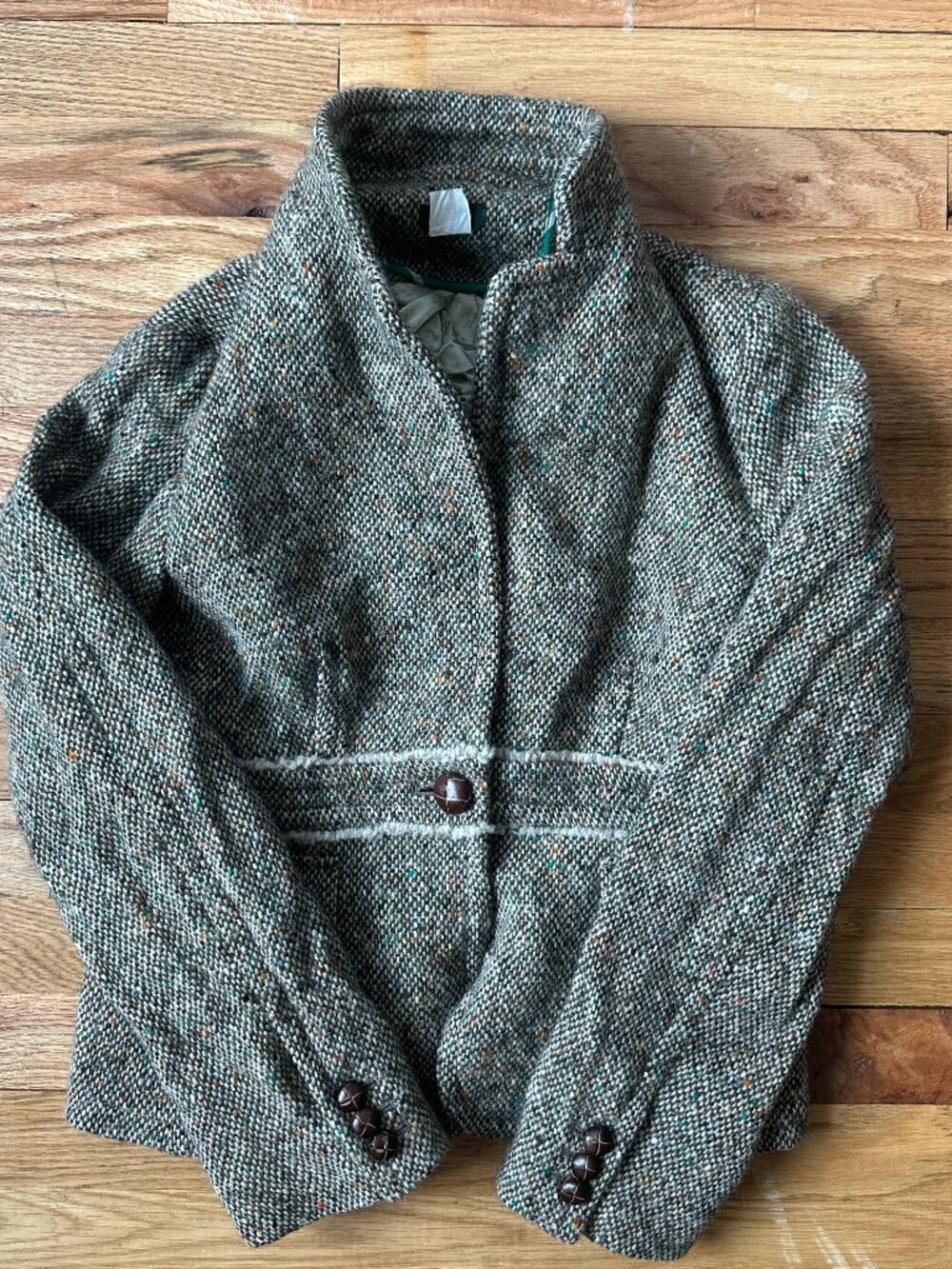 Vintage J.Crew Wool Alpaca Tweed Blazer Jacket Womens Office Career Sz.6